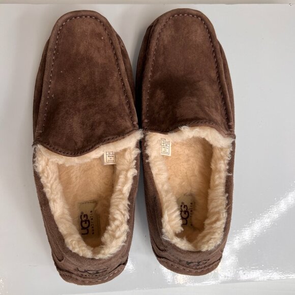 Ugg Loafer Men 10 Slipper Suede Leather Shoe Sheepskin Lining Comfort Core Ex main image 10
